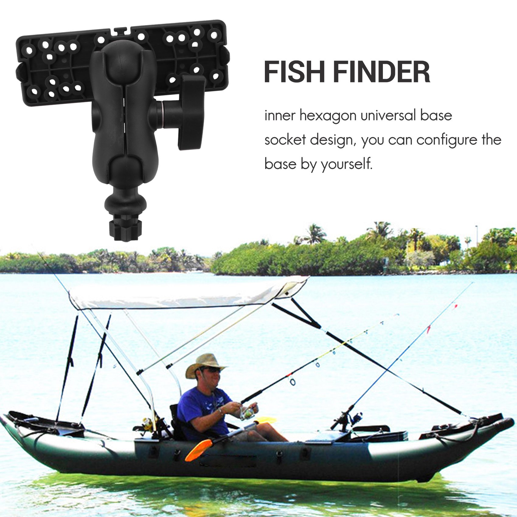 NALFI製ボールマウント（魚群探知機対応、汎用マウントプレ - Fish Finder Mount のレビューと価格